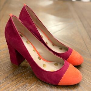 Boden Vibrant Red and Orange Block Heels